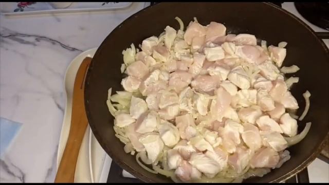 Курица с грибами в сливочном соусе. Загуститель соуса. смотреть онлайн