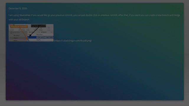 Going back to previous commit in SourceTree смотреть онлайн
