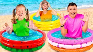 Three pool and other Adventures for kids with Maya and Mary