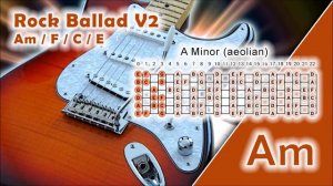 Rock Ballad V2, Backing Track Jam in Am - A Minor / A-moll Blues Ballade