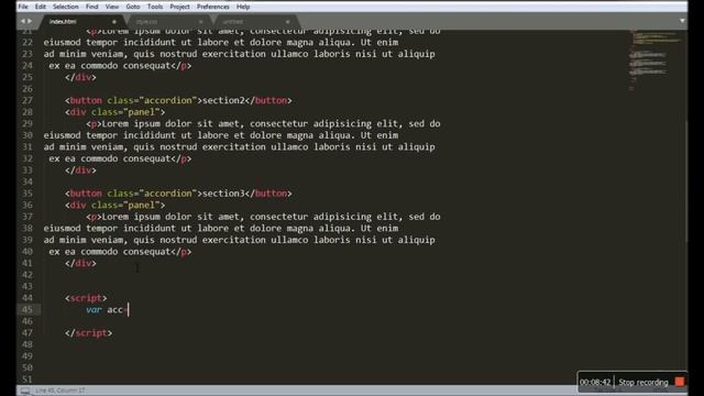 how to create Accordion menu with html, css and javacript смотреть онлайн