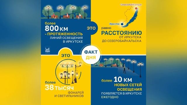 #Фактдня_Иркутск - Освещение на улицах города смотреть онлайн