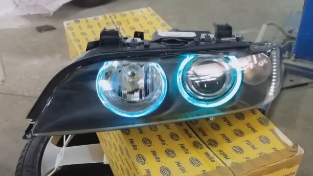 Ангельские глазки RGB на БМВ Е39. Разноцветные ангельские глазки RGB. смотреть онлайн