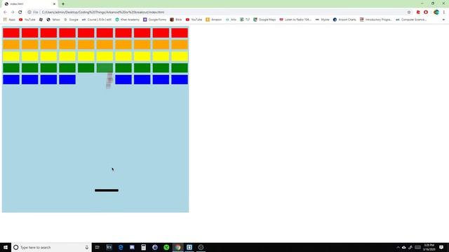 Coding Breakout / Arkanoid brick breaking game in plain JavaScript, HTML, and CSS. смотреть онлайн