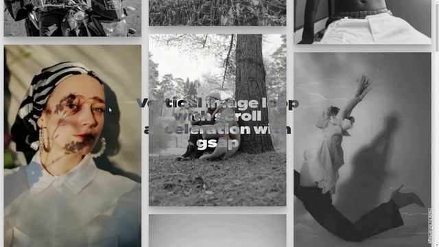 Vertical image loop with scroll acceleration with gsap | Free Source Code | #css #html