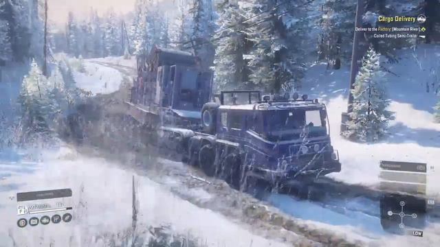 Azov 73210 Delivering Coiled tubing Semi-Trailer | SnowRunner | Cargo Delivery Mission