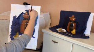 Рисуем натюрморт гуашью Этюд живопись