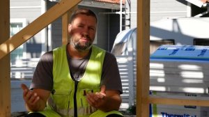 Каркасный дом в Финляндии . Межэтажное перекрытие и фундамент .