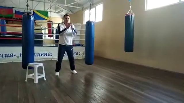 "Бой с тенью. Работа во фронтальной стойке. ОФП" 29.04.20г. смотреть онлайн