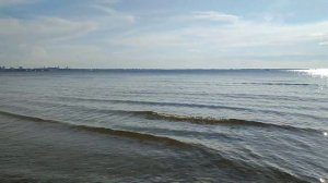 Прогулка по пляжу Pirita. Балтийское море. Эстония, Таллинн