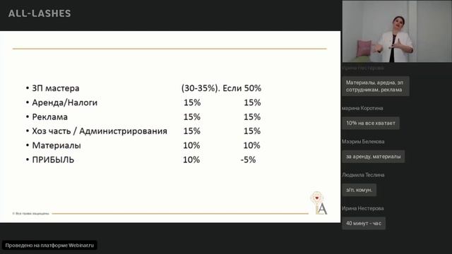 КАК УВЕЛИЧИТЬ ДОХОД МАСТЕРА НА 30%? / ДАРЬЯ ПУПКОВА / Вебинар смотреть онлайн