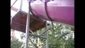 Горка Спуск в бассейн своими руками.