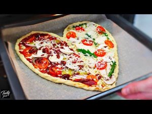 Пицца Для Двоих!  Тонкое Тесто Как в Пиццерии!