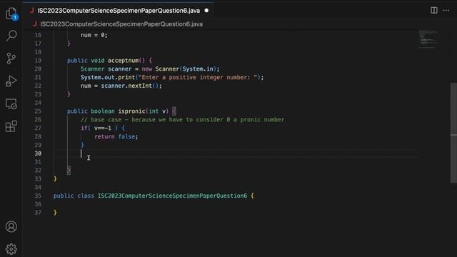 ISC 2023 Computer Science Specimen Paper Question 6 Solution | Create class Pronic