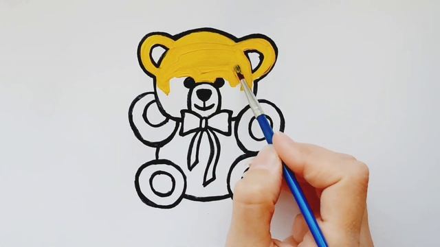 Как нарисовать Медвежонка | Рисунок Мишка | Раскраска для детей смотреть онлайн