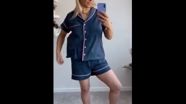 Домашняя одежда для женщин, комплект рубашка и шорты с карманами, цвет графит смотреть онлайн