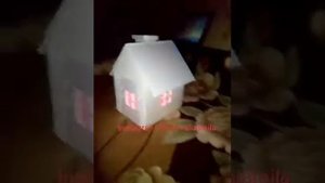 Новогодний домик. Поделка в детский сад. Домик из пенопласта.