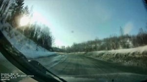 Вылет Нивы на гололеде