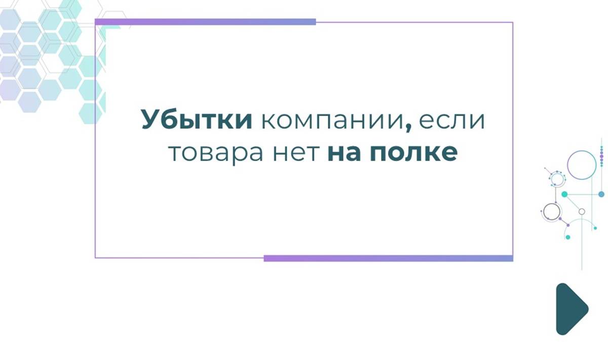 Убытки компании, если товара нет на полке