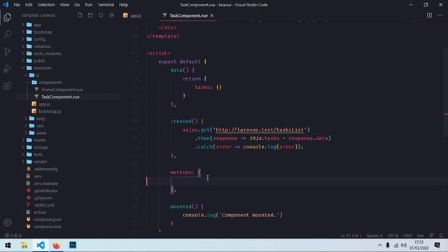 Application avec Laravel 7 & VueJS - Pagination