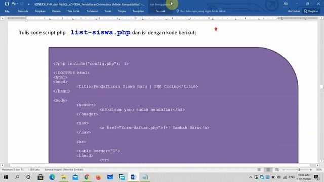 Pemrograman Web: Implementasi CRUD, PHP-MySQl di Hosting GRATISAN