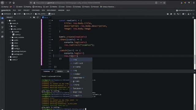 Full Stack Web Developer Course: 10_14 - YelpClone: Adding MongoDB (pt. 2)