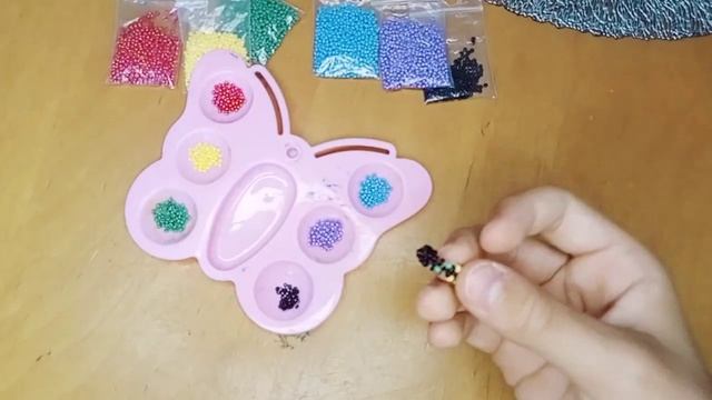 радужное кольцо ? #бисероплетение #кольцо #украшение смотреть онлайн