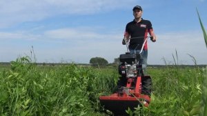 Косилка для мотоблока МОБИЛ К КМ-0,5. Как скосить низкую, среднюю и высокую траву одной косилкой.