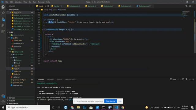 to do list / react js (props ,state,styled component) смотреть онлайн