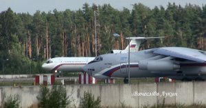 Вылет двух бортов Ту-154Б-2 RA-85446 и Ил-76МД RA-78850