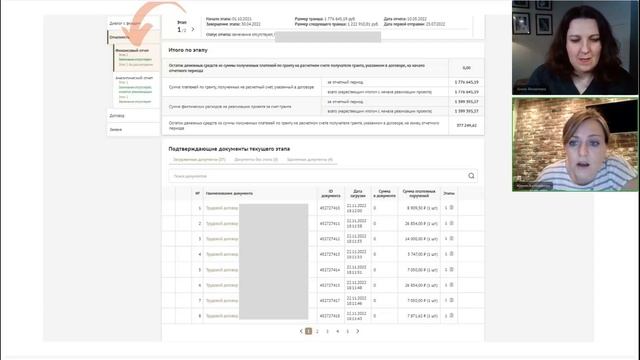 Финансовая и аналитическая отчётность за президентский грант.