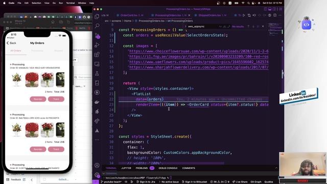 AWS Cloud View Gift Orders Status | React Native tutorial | Reactjs | ios
