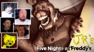 Реакция Летсплейщиков на Жесткие Скримеры в Новом FNAF JR's (Five Nights at Freddy's JR) (FNAF JR)