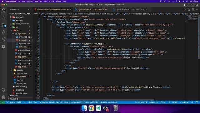 Dynamically add input fields in angular part - II смотреть онлайн
