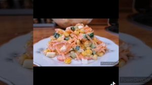 Салат с корейской морковью и крабовыми палочками