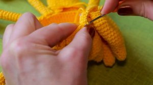 Игрушка Солнышко (вязание крючком)