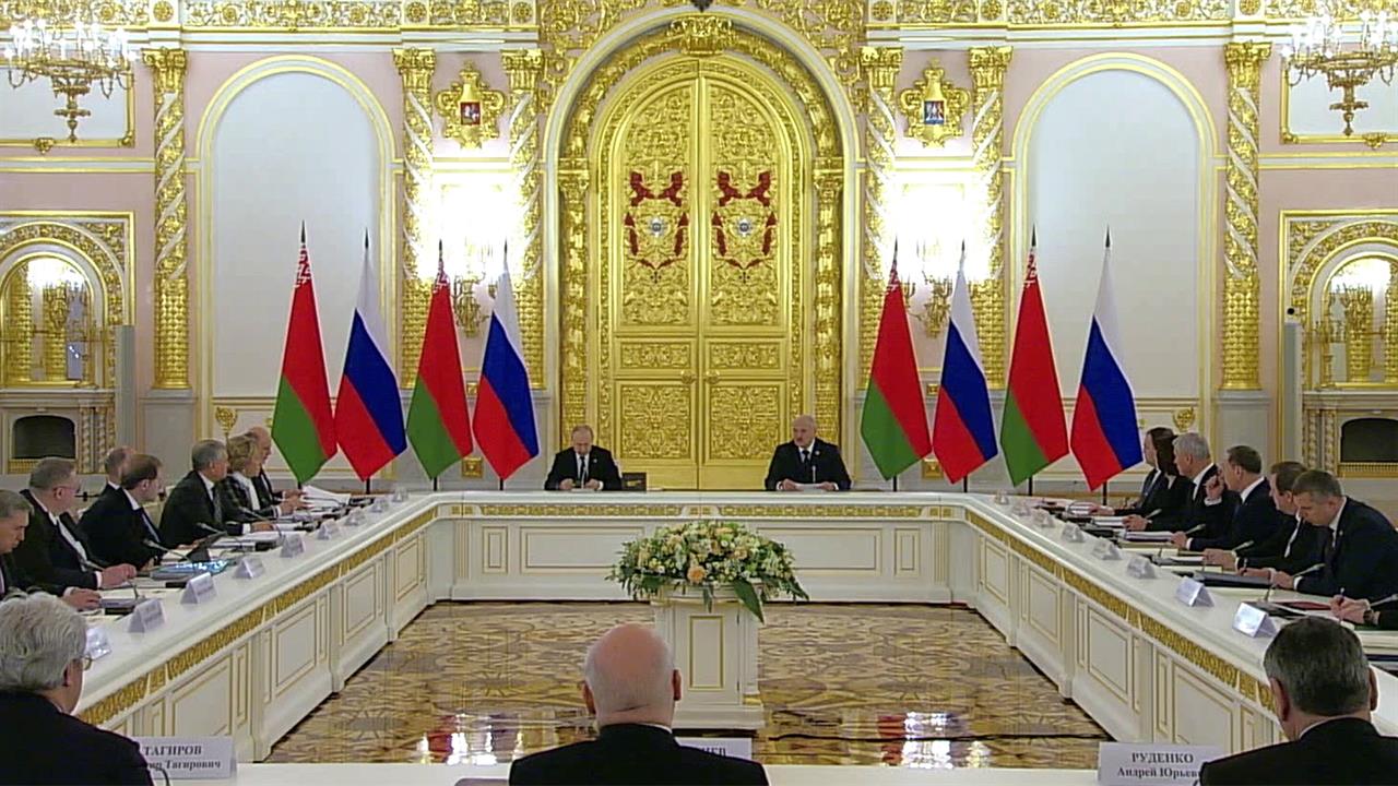 Началось заседание Высшего госсовета Союзного государства России и Белоруссии