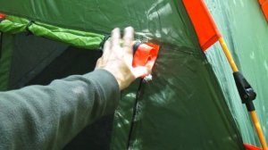 Палатка туристическая трехместная. Два слоя с тамбуром.