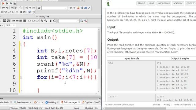 uri online judge problem 1018 solution | c programming in bangla