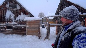 ВЫТАСКИВАЮ ХОЗЯЙСТВО ИЗ СУГРОБОВ КАК МОГУ. СНЕГОПАД НЕ СДАЕТСЯ И Я НЕ СДАЮСЬ. ЖИЗНЬ В ДЕРЕВНЕ