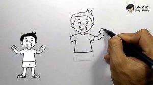 How to draw Healthy Person step by step