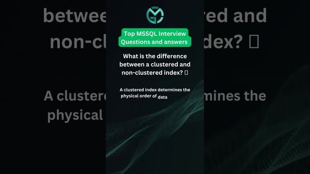 Clustered vs. Non-Clustered Index in SQL: Top Interview Question and Answer - MGDevTech