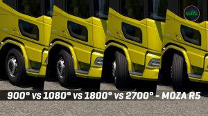 СРАВНЕНИЕ 900°/1080°/1800°/2700° НА MOZA R5 #ETS2