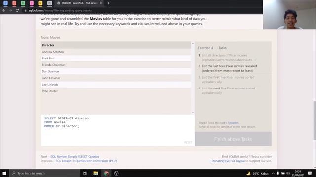 Live Coding Session SQLbolt.com part 1 смотреть онлайн