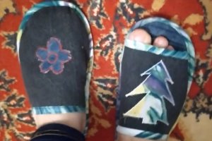Домашние тапочки.  Утилизация ненужных вещей.