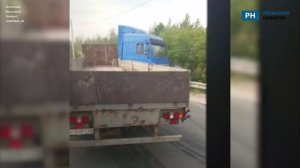 Под Рязанью на Солотчинском шоссе столкнулись два грузовика