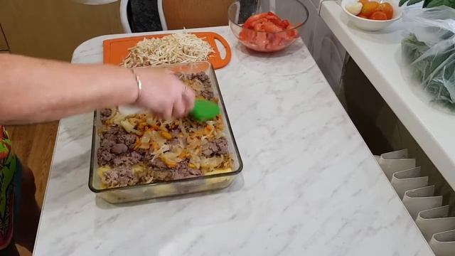 Картофель с печенью и фаршем запеченные в духовке смотреть онлайн