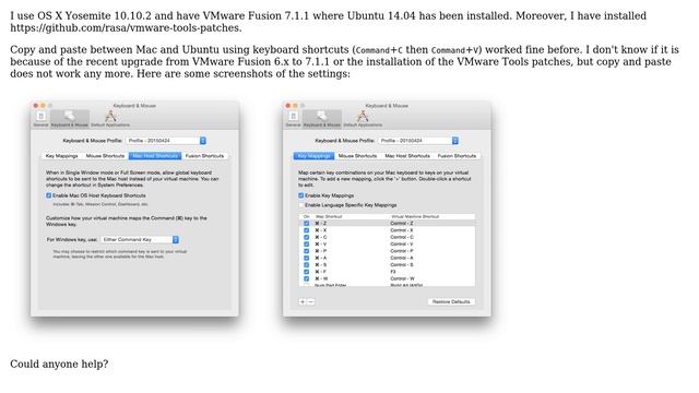 Ubuntu: Copy and paste between Mac and Ubuntu using keyboard shortcuts via VMware Fusion смотреть онлайн