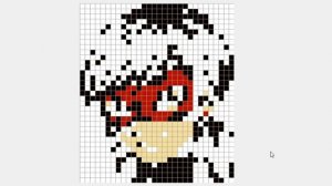 Леди Баг по клеточкам. Как нарисовать Леди Баг. PIXEL ART