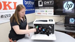 HP Color LaserJet Enterprise M553 | Onyx Imaging | OKC Printer Repair | How to Change Toner